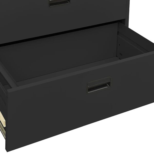 vidaXL Αρχειοθήκη Ανθρακί 90 x 46 x 134 εκ. από Ατσάλι