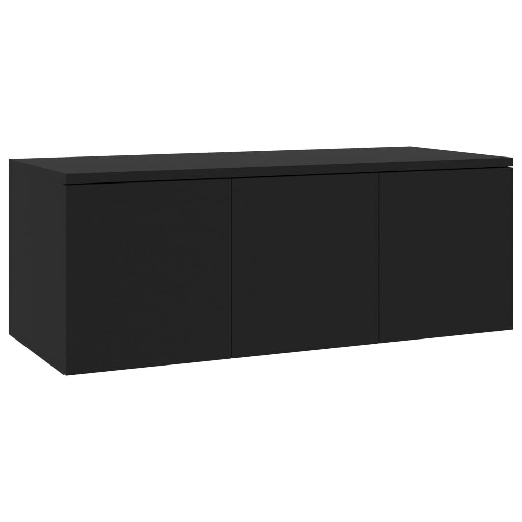 vidaXL Έπιπλο Τηλεόρασης Μαύρο 80 x 34 x 30 εκ. από Επεξ. Ξύλο