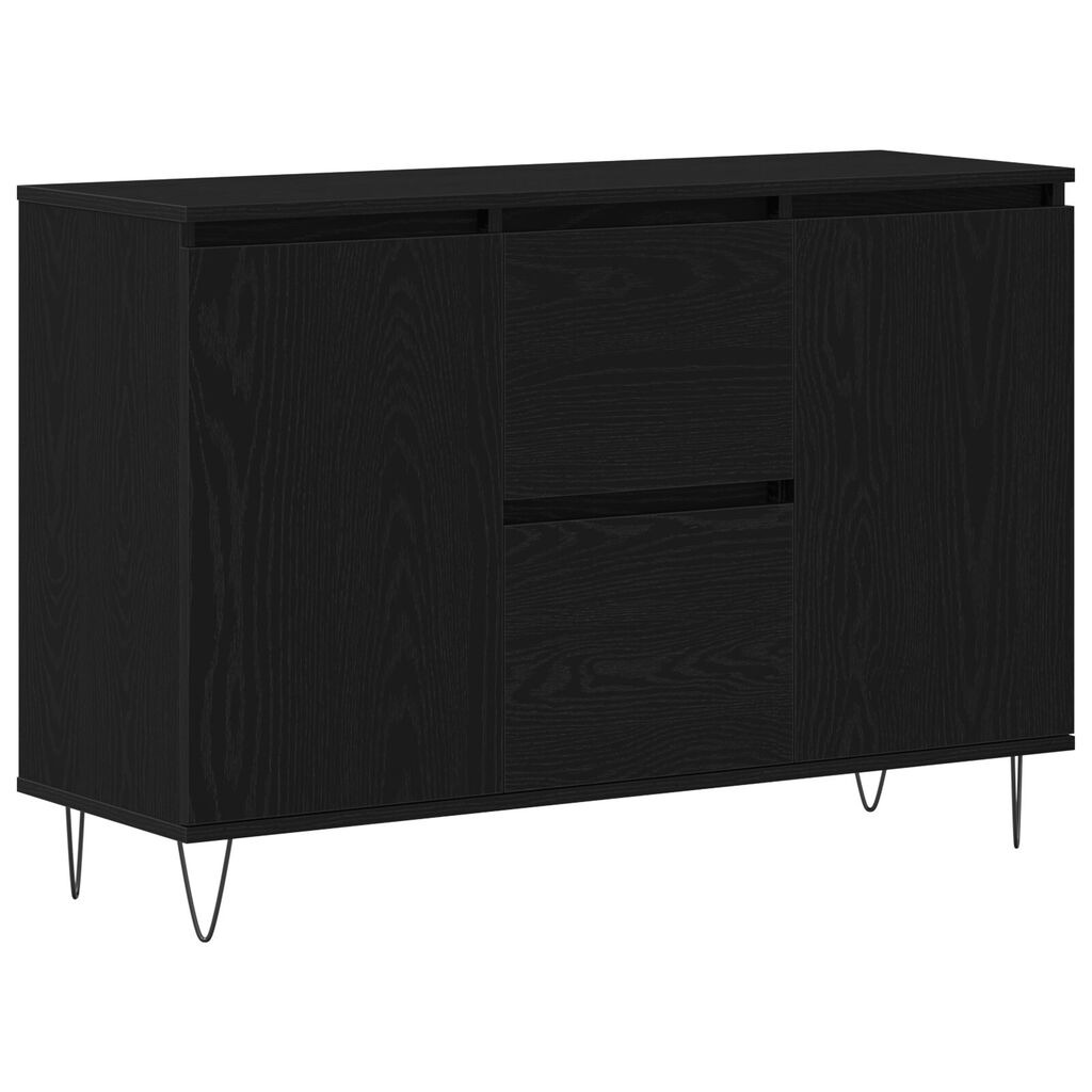 vidaXL Μπουφέ Μαύρο Δρυς 101,5x35x70 εκ Επεξεργασμένο Ξύλο