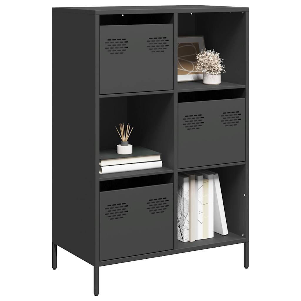 vidaXL Ντουλάπι Μαύρο 68x39x103,5 εκ. από Χάλυβα