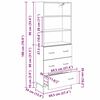 vidaXL Highboard &Pi;&alpha;&lambda;&iota;ό &xi;ύ&lambda;&omicron; 69,5 x 34 x 180 &epsilon;&kappa;. &Epsilon;&pi;&epsilon;&xi;&epsilon;&rho;&gamma;&alpha;&sigma;&mu;έ&nu;&omicron; &xi;ύ&lambda;&omicron;