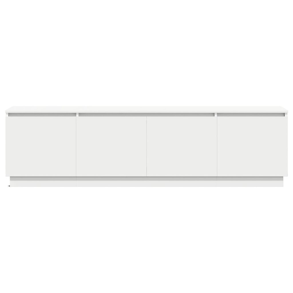 vidaXL Κονσόλα τηλεόρασης με LED Λευκή 180x38x49 εκ. Επεξεργασμένο ξύλο