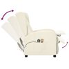 vidaXL Πολυθρόνα Μασάζ Ηλεκτρική Κρεμ από Συνθετικό Δέρμα