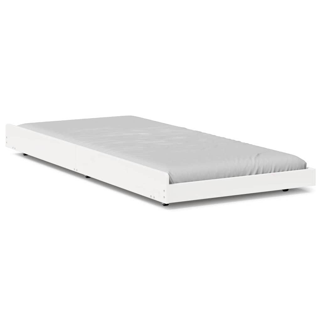 vidaXL Σκελετός Κρεβατιού Λευκό 80 x 200 cm Μασίφ ξύλο πεύκου