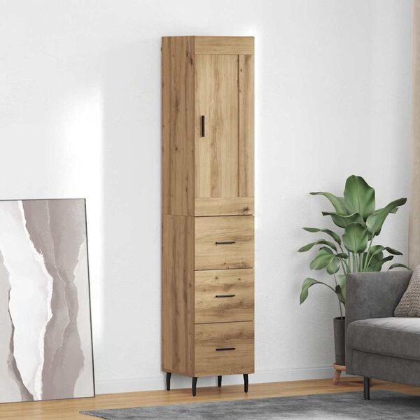vidaXL Highboard Artisan Oak 34,5 x 34 x 180 &epsilon;&kappa;. &Epsilon;&pi;&epsilon;&xi;&epsilon;&rho;&gamma;&alpha;&sigma;&mu;έ&nu;&omicron; &xi;ύ&lambda;&omicron;