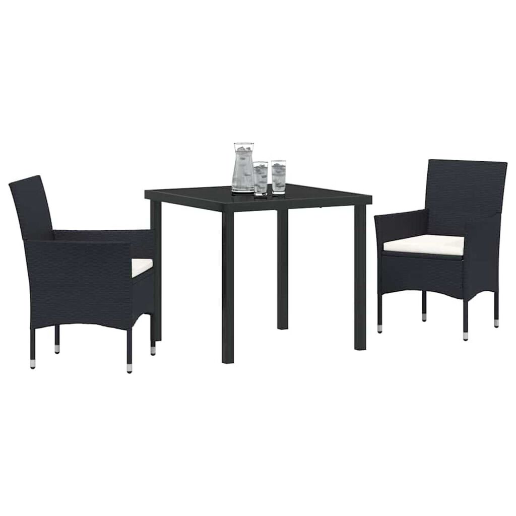 vidaXL Σέτ φαγητού για κήπο με μαξιλάρι 5 pcs Γκρι Πολυ ράταν