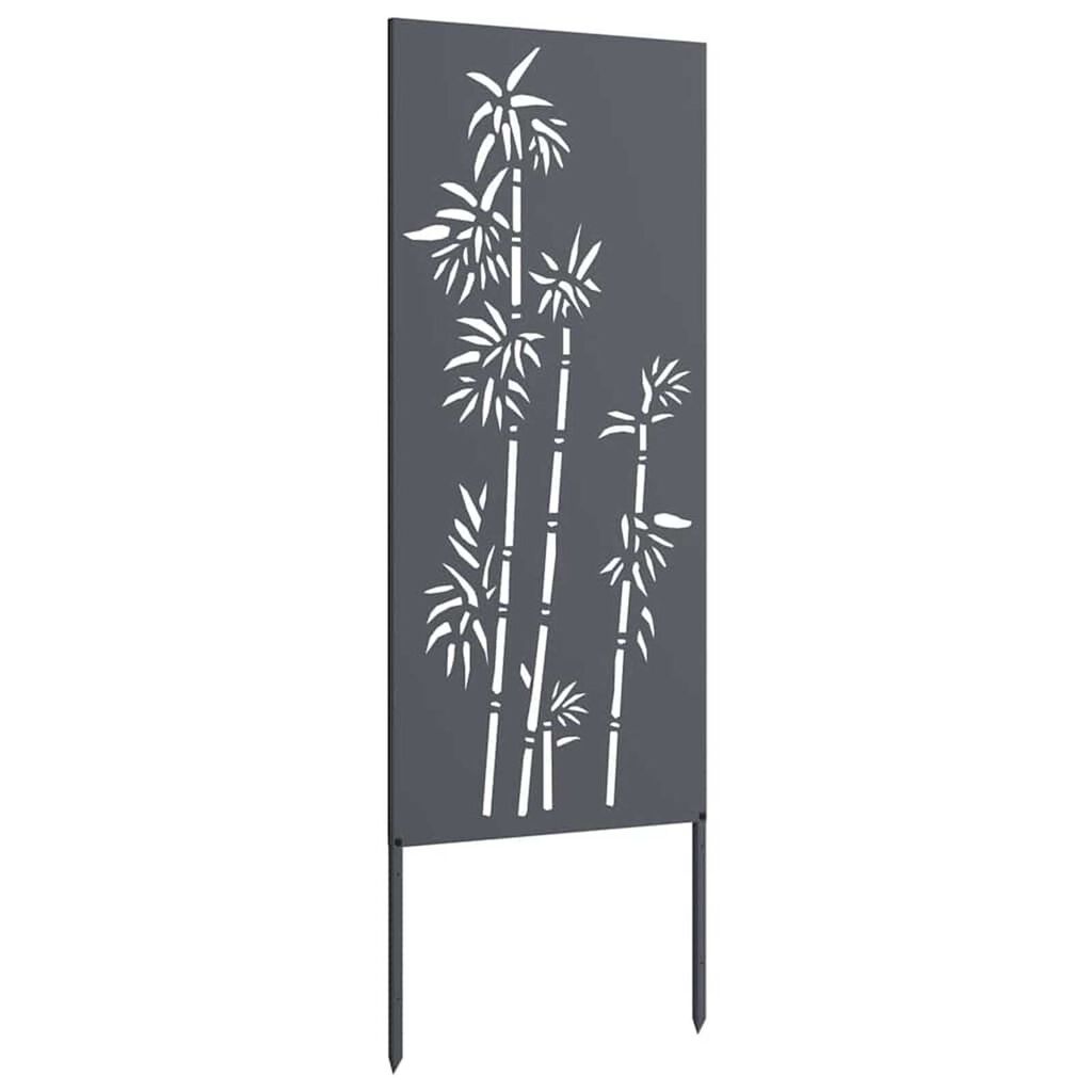 vidaXL Οθόνη Ιδιωτικότητας Κήπου Floral Ανθρακί 50 x 140 εκ