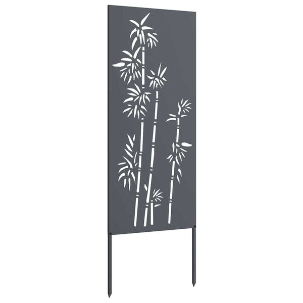 vidaXL Οθόνη Ιδιωτικότητας Κήπου Floral Ανθρακί 50 x 140 εκ