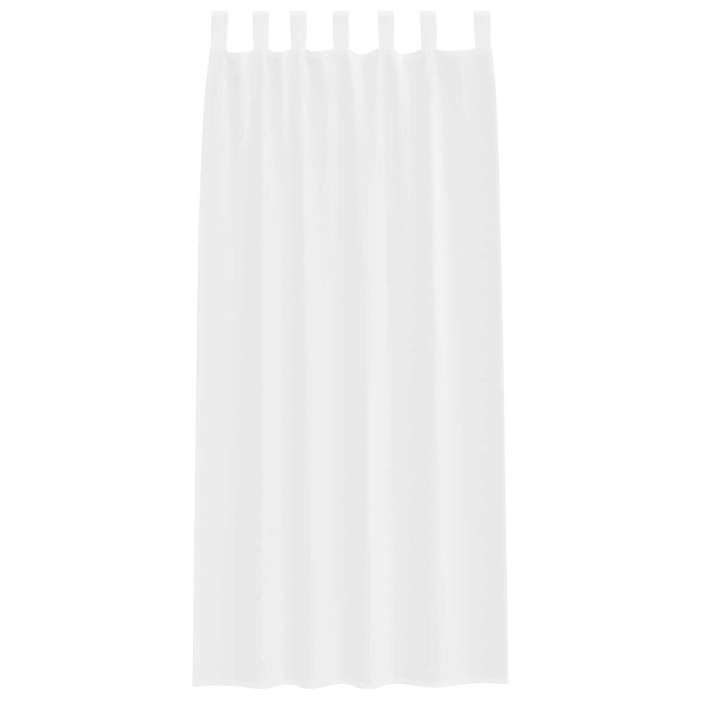 vidaXL Κουρτίνες με κουρτίνες 2 pcs Λευκό 140 x 260 εκ. Πολυεστέρας