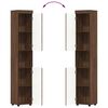 vidaXL Ντουλάπι Μπάνιου με πόρτα TULUM Καφέ δρυς 37 x 31.5 x 203 εκ