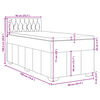 vidaXL Κρεβάτι Boxspring με Στρώμα Μπλε 90x190 εκ.Υφασμάτινο
