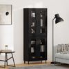 vidaXL Highboard 2 pcs &Mu;&alpha;ύ&rho;&eta; &Omicron;&xi;&upsilon;ά &Sigma;ύ&nu;&theta;&epsilon;&tau;&omicron; &Xi;ύ&lambda;&omicron; &kappa;&alpha;&iota; &Gamma;&upsilon;&alpha;&lambda;ί