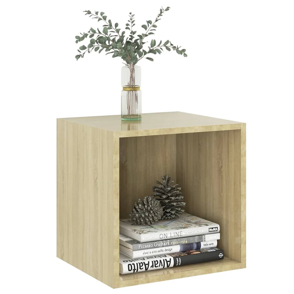 vidaXL Ντουλάπια Τοίχου 2 τεμ. Sonoma Δρυς 37x37x37εκ. από Επεξ. Ξύλο
