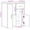vidaXL Βοηθητικό Ντουλάπι Sonoma Δρυς 60x31x70 εκ. Επεξεργασμένο Ξύλο