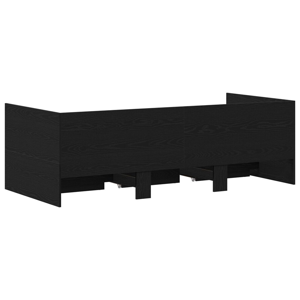 vidaXL Δίπλωμα Μαύρη δρυς Επεξεργασμένο ξύλο 90 x 200 cm Ανθεκτικό