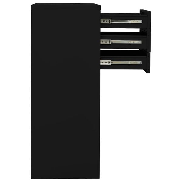vidaXL Ντουλάπα Γραφείου Μαύρη 90 x 40 x 102 εκ. Ατσάλινη