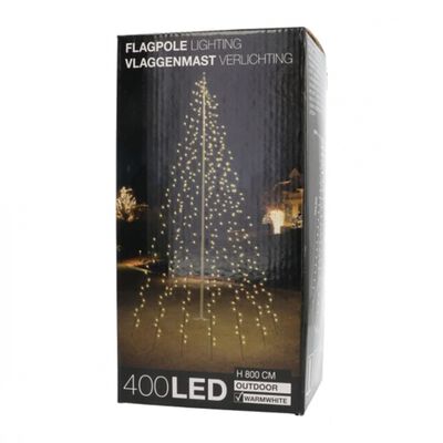 Ambiance Χριστουγεννιάτικα Φωτάκια για Ιστό με 400 Φωτάκια LED 800 εκ.