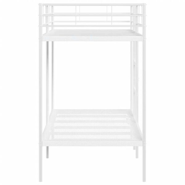 vidaXL Κουκέτα χωρίς στρώμα Λευκό 90x190 cm Ατσάλι