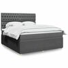 vidaXL Κρεβάτι Boxspring με Στρώμα Σκούρο Γκρι 180x200 εκ Υφασμάτιν