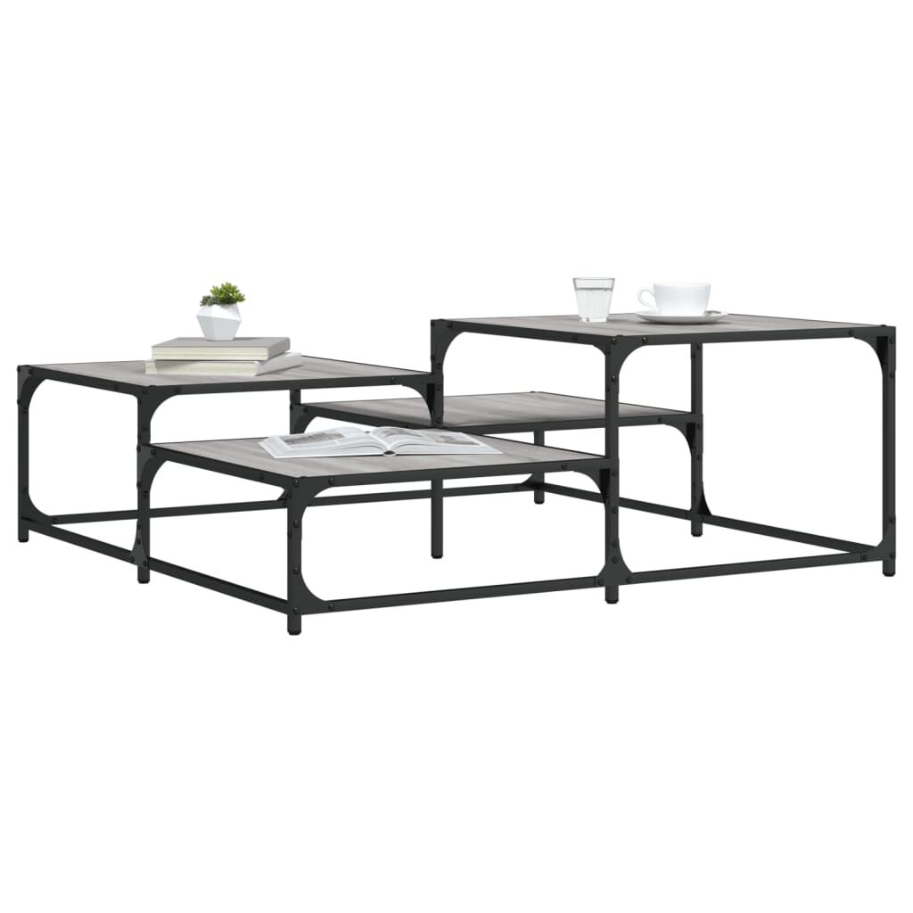 vidaXL Τραπεζάκι Σαλονιού Γκρι Sonoma 107 x 107 x 40 εκ. Επεξεργ. Ξύλο