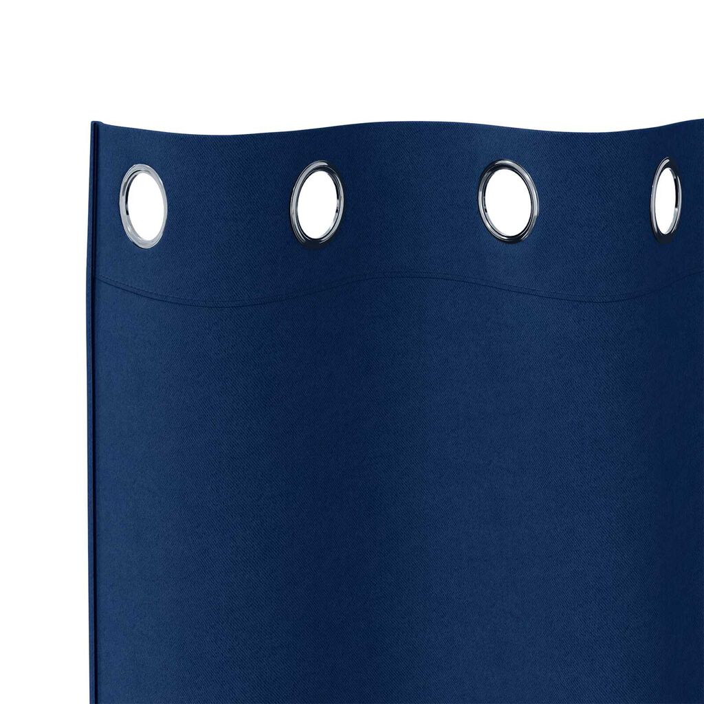 vidaXL Κουρτίνες 2 pcs Σκούρο Μπλε 225 x 140 εκ. Πολυεστέρας