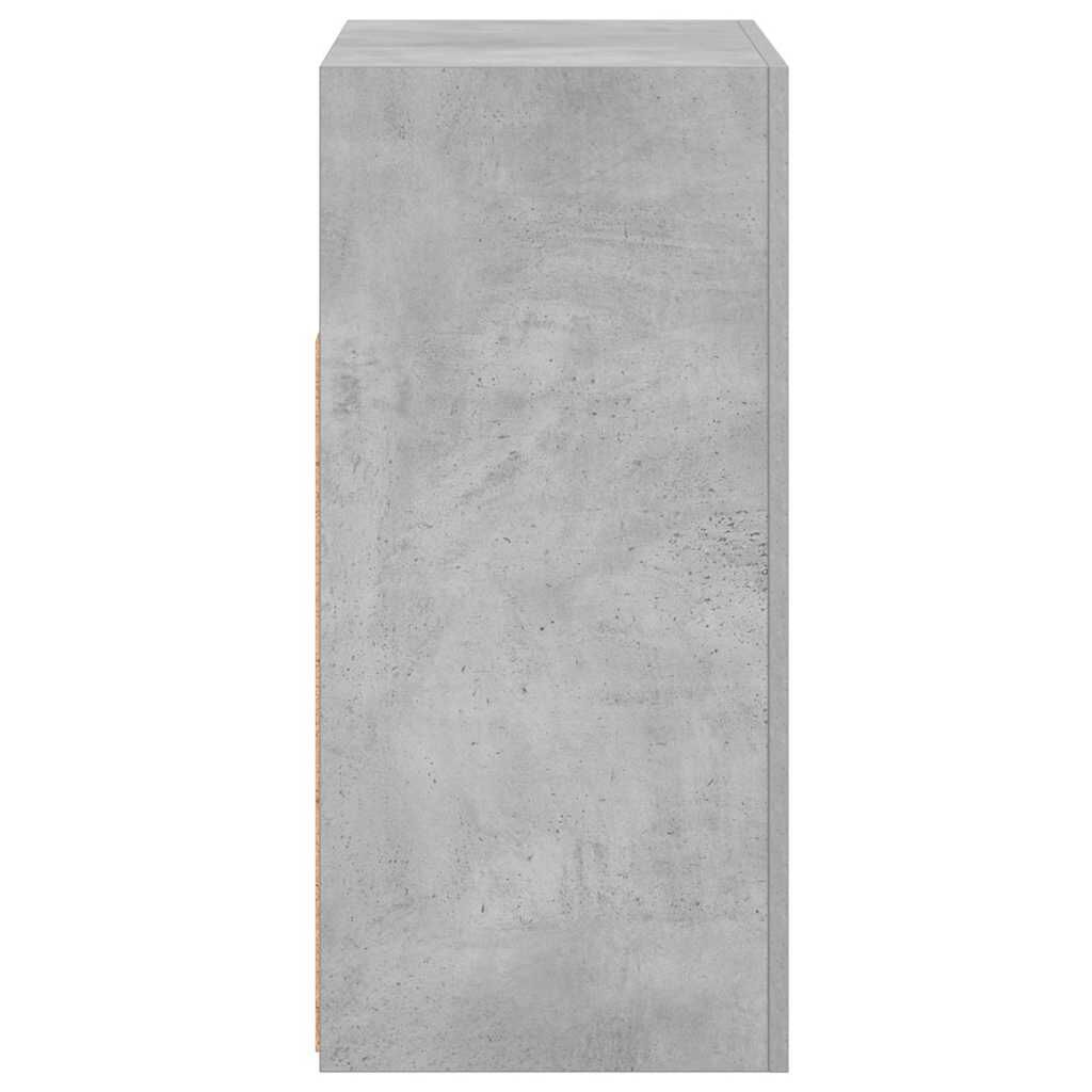vidaXL Ντουλάπι με LED Γκρι Σκυροδέματος 80 x 35 x 75 εκ.