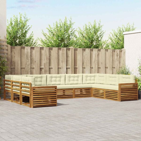 vidaXL &Sigma;&epsilon;&tau; &Kappa;&alpha;&nu;&alpha;&pi;έ 9 pcs &Phi;&upsilon;&sigma;&iota;&kappa;ό &kappa;&alpha;&iota; &Kappa;&rho;έ&mu;&alpha; &Sigma;&tau;&epsilon;&rho;&epsilon;ό &Xi;ύ&lambda;&omicron; &Alpha;&kappa;&alpha;&kappa;ί&alpha;&sigmaf;