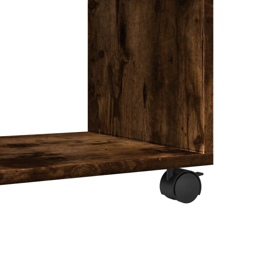 vidaXL Ντουλάπι Με Ροδάκια Καπνιστή Δρυς 37x33x42,5 εκ. Επεξ. Ξύλο
