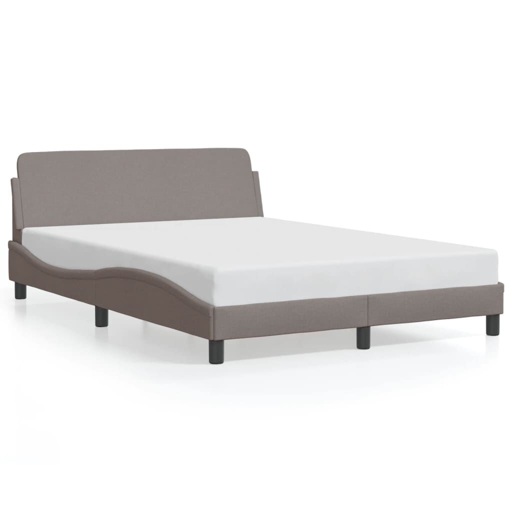 vidaXL Σκελετός Κρεβατιού Χωρίς Στρώμα Taupe 120x200 εκ. Υφασμάτινο