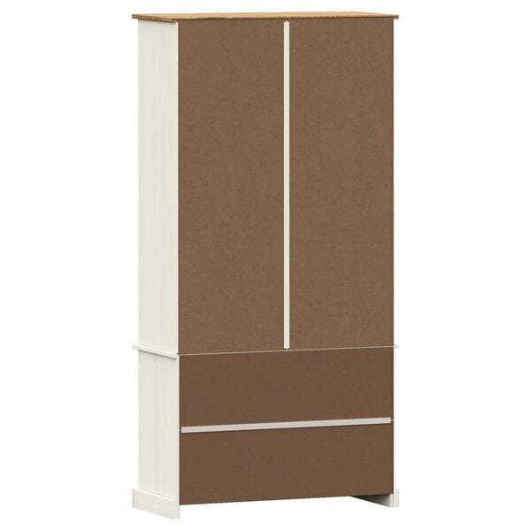 vidaXL Βιβλιοθήκη VIGO Λευκή 85 x 35 x 170 εκ. από Μασίφ Ξύλο Πεύκου