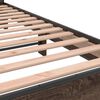 vidaXL Πλαίσιο Κρεβατιού Καφέ Δρυς 135x190 εκ. Επεξ. Ξύλο & Μέταλλο