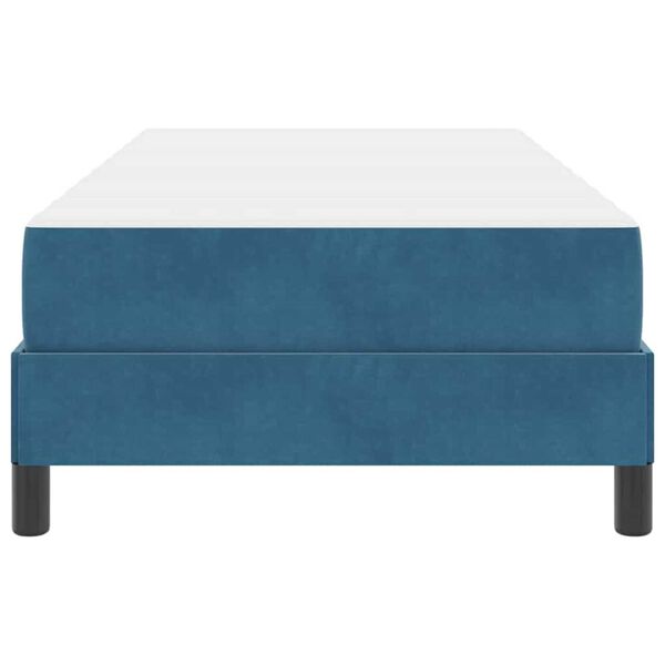 vidaXL Κρεβάτι box spring με στρώμα Σκούρο Μπλε 90 x 190 cm Βελούδο