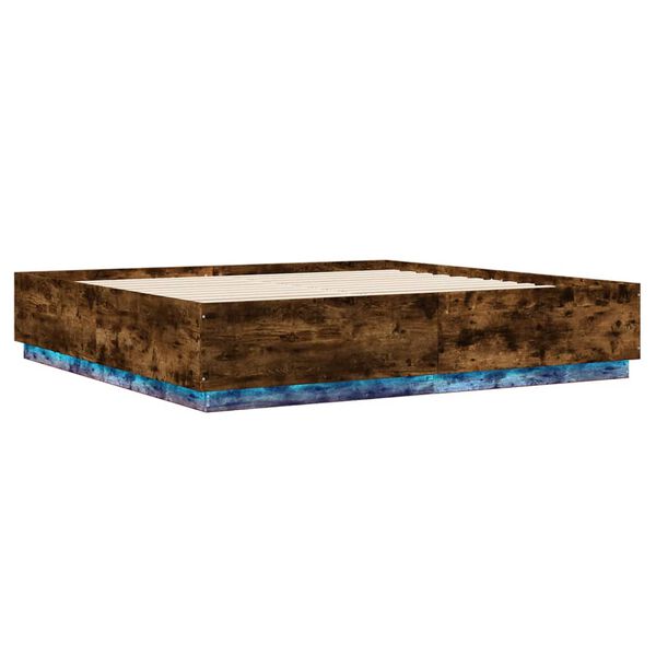 vidaXL &Pi;&lambda;&alpha;ί&sigma;&iota;&omicron; &Kappa;&rho;&epsilon;&beta;&alpha;&tau;&iota;&omicron;ύ &mu;&epsilon; LED &Kappa;&alpha;&pi;&nu;&iota;&sigma;&tau;ή &delta;&rho;&upsilon;&sigmaf;180x200&epsilon;&kappa;.&Epsilon;&pi;&epsilon;&xi;. &Xi;ύ&lambda;&omicron;