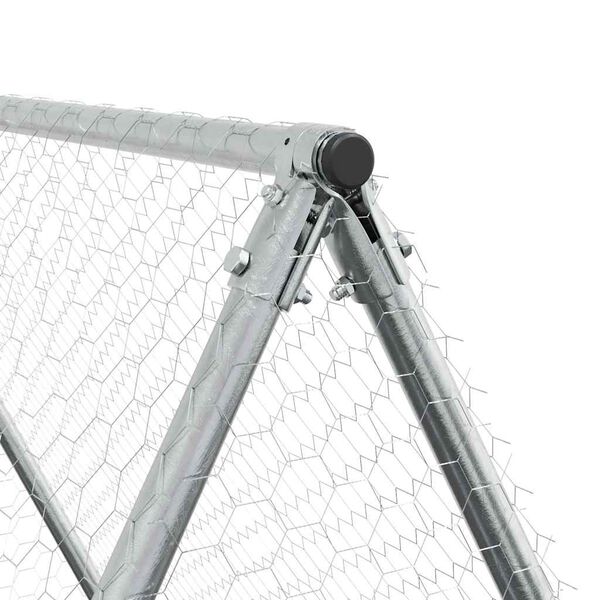 vidaXL Κοτέτσι - Κλουβί Ασημί 100x100x190 εκ. από Γαλβανισμένο Χάλυβα