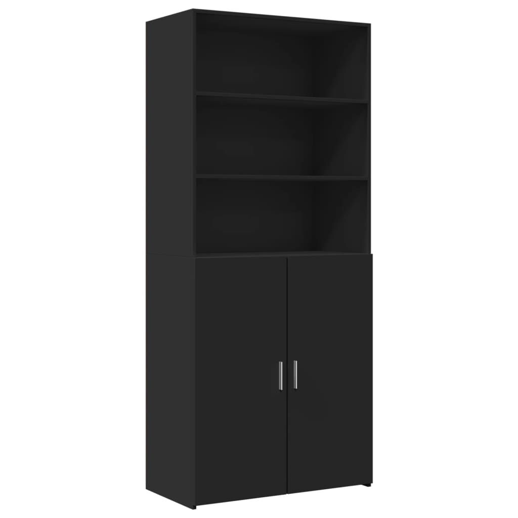vidaXL Ντουλάπι Μαύρο 80x42,5x249 εκ. από Επεξεργασμένο Ξύλο
