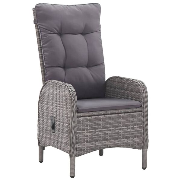 vidaXL Σετ Τραπεζαρίας Κήπου 5 τεμ. Γκρι Συνθετικό Ρατάν/Ξύλο Ακακίας