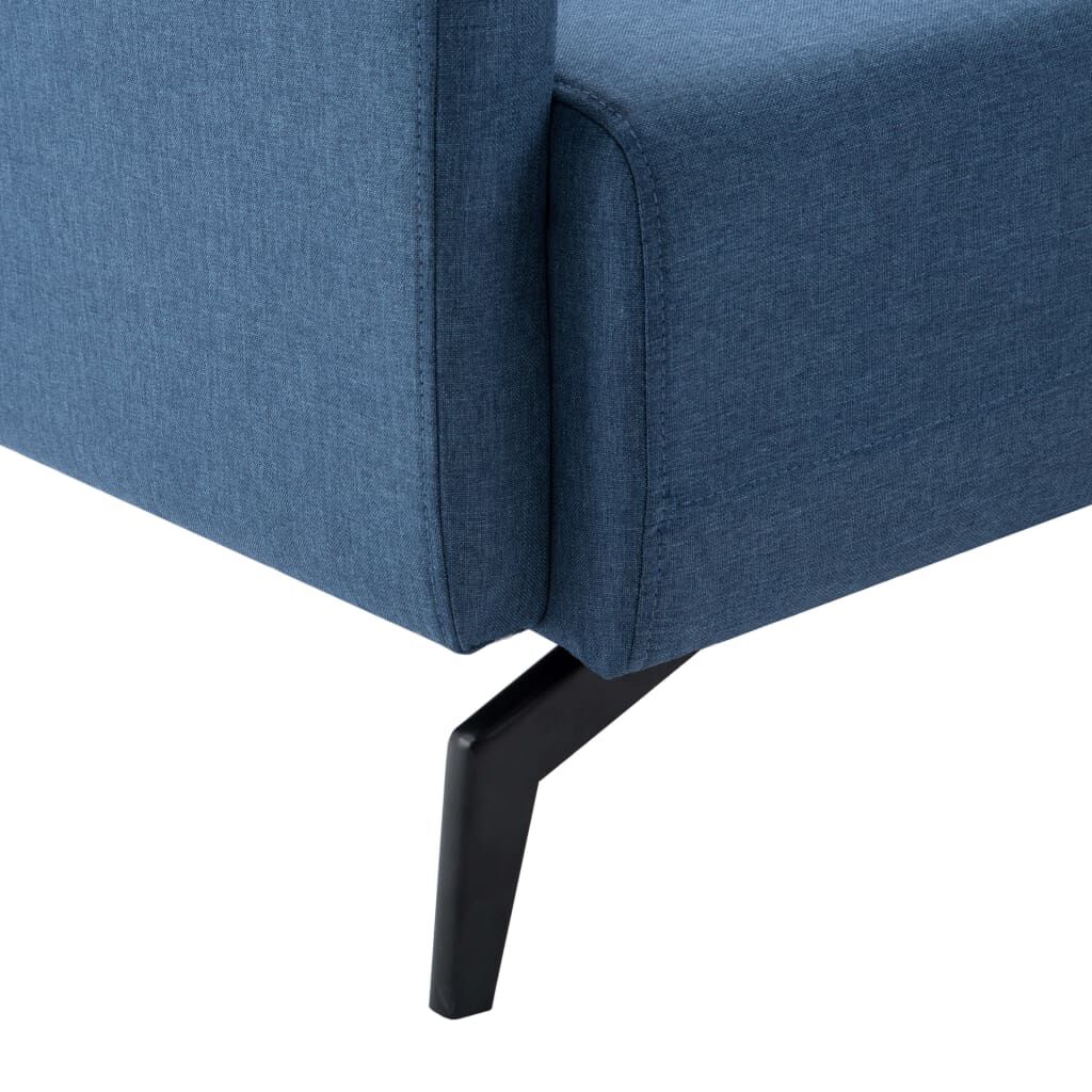 vidaXL Καναπές Διθέσιος Μπλε 115x60x67 εκ. Υφασμάτινη Ταπετσαρία
