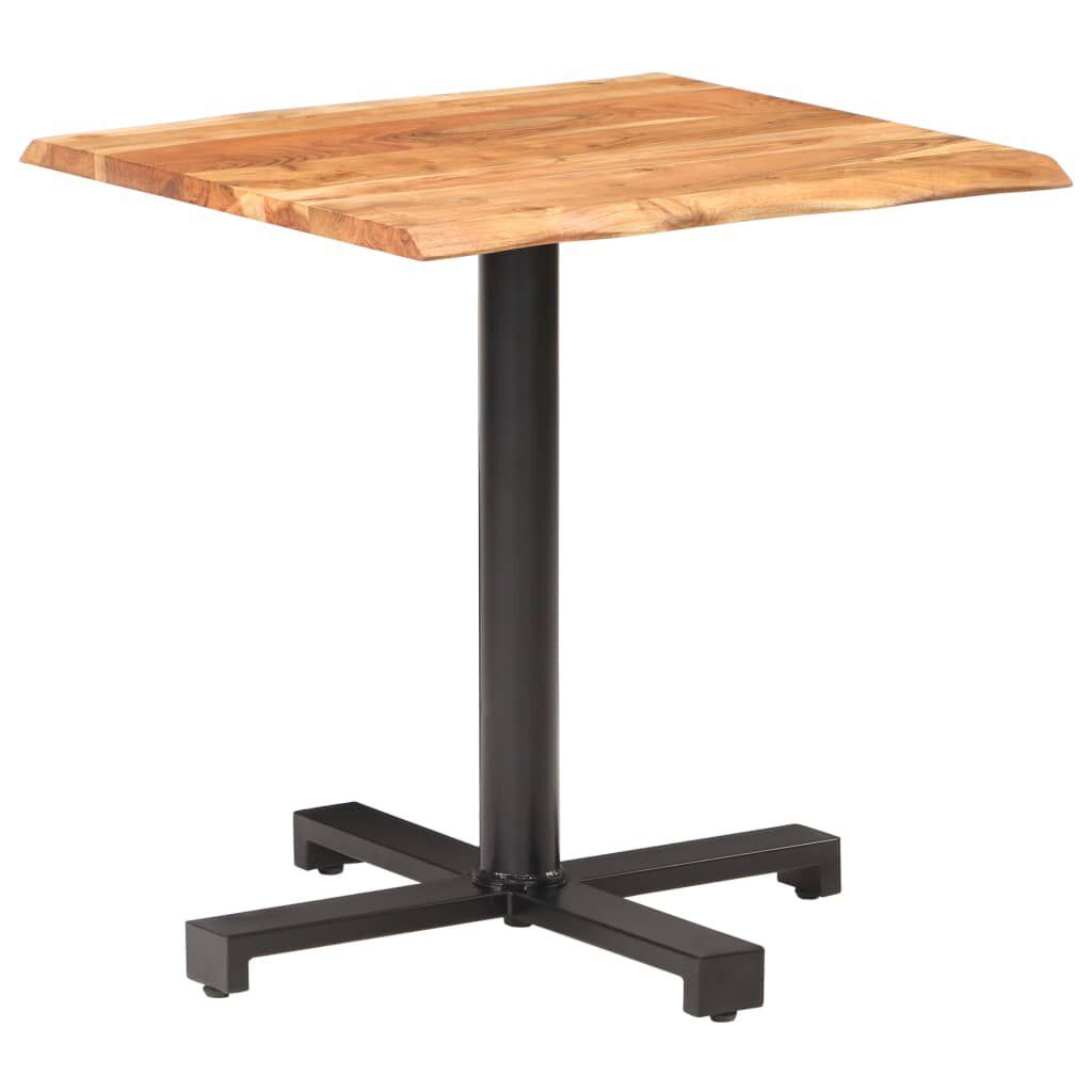 vidaXL Τραπέζι Bistro Live Edge 70x70x75 εκ. από Μασίφ Ξύλο Ακακίας