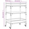 vidaXL Τρόλεϊ Κουζίνας Καφέ Δρυς 65x40x86,5 εκ. από Επεξεργασμένο Ξύλο