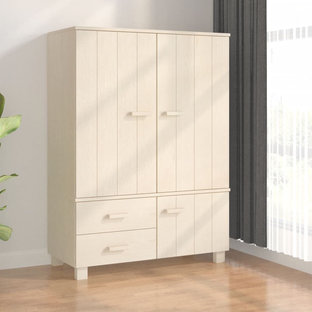 vidaXL Έπιπλο Τηλεόρασης HAMAR Καφέ Μελί 99x45x137εκ Μασίφ Ξύλο Πεύκου