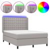 vidaXL &Kappa;&rho;&epsilon;&beta;ά&tau;&iota; Boxspring &mu;&epsilon; &Sigma;&tau;&rho;ώ&mu;&alpha; & LED &Alpha;&nu;.&Gamma;&kappa;&rho;&iota; 140x190&epsilon;&kappa;. &Upsilon;&phi;&alpha;&sigma;&mu;ά&tau;&iota;&nu;&omicron;