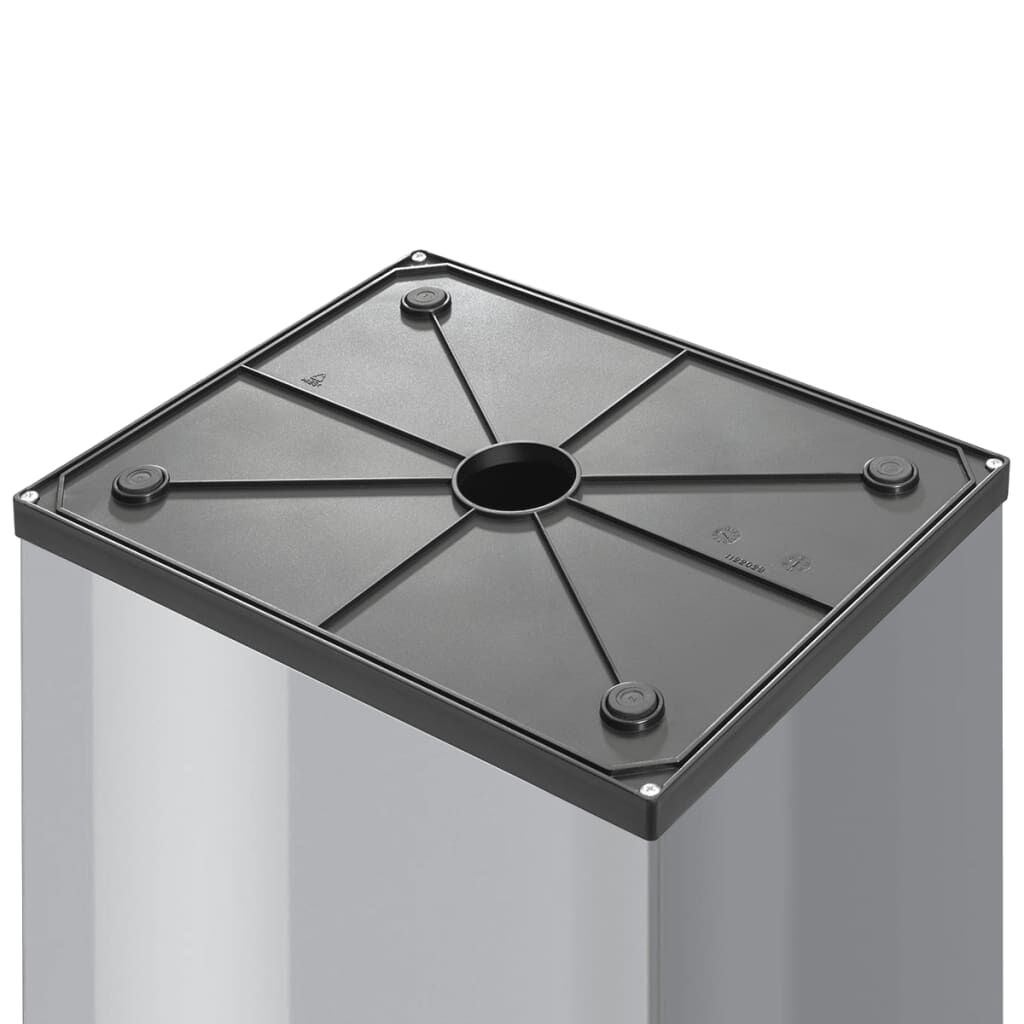 Hailo Κάδος Απορριμ. Big-Box Swing Ασημί L/35 Λίτρων 0840-121
