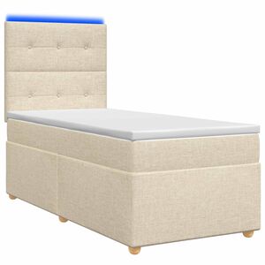 vidaXL &Kappa;&rho;&epsilon;&beta;ά&tau;&iota; box spring &mu;&epsilon; &sigma;&tau;&rho;ώ&mu;&alpha; &Kappa;&rho;&epsilon;&mu; 90 x 200 cm Ύ&phi;&alpha;&sigma;&mu;&alpha;