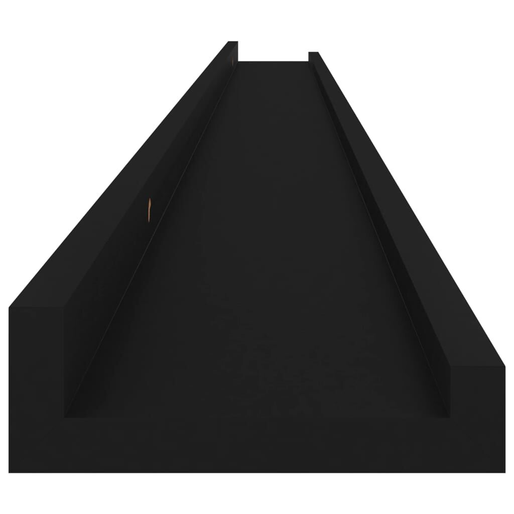 vidaXL Ράφια Τοίχου 2 τεμ. Μαύρα 115 x 9 x 3 εκ.