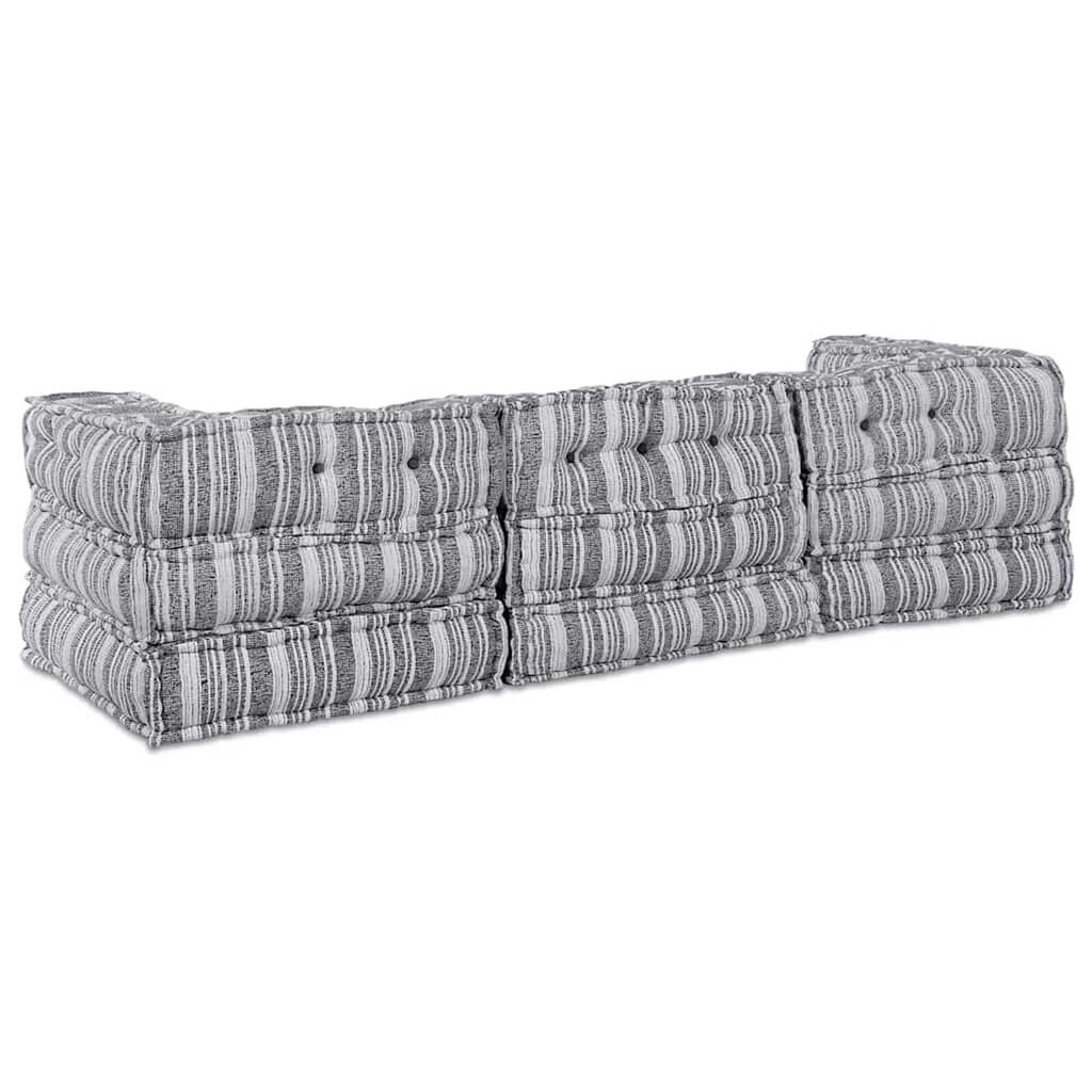 vidaXL Μαξιλάρι 3 pcs Ανοιχτό γκρι 70 x 70 x 54 εκ Πολυεστέρας
