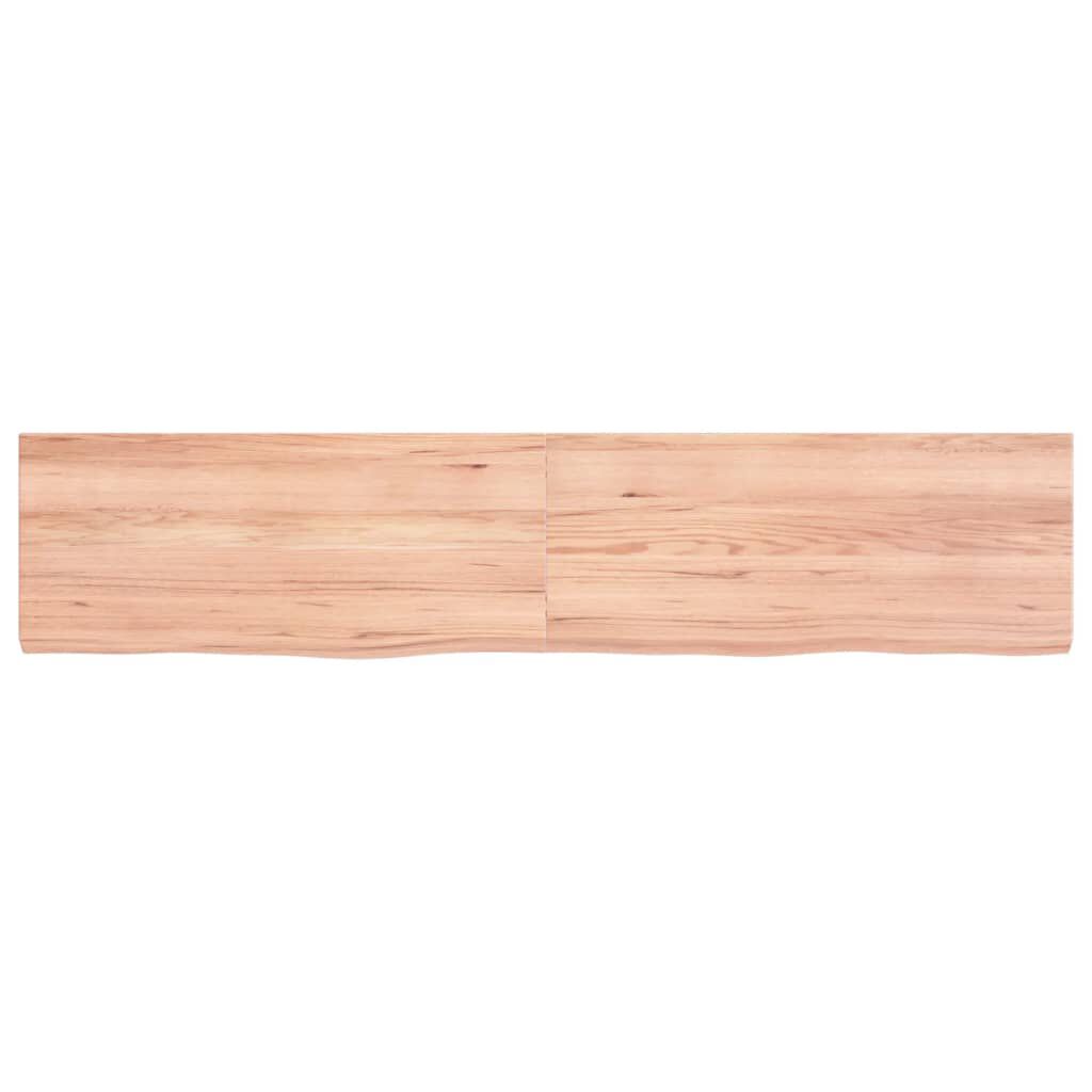 vidaXL Πάγκος Μπάνιου Αν. Καφέ 140x30x(2-4) εκ. Επεξεργ. Μασίφ Ξύλο