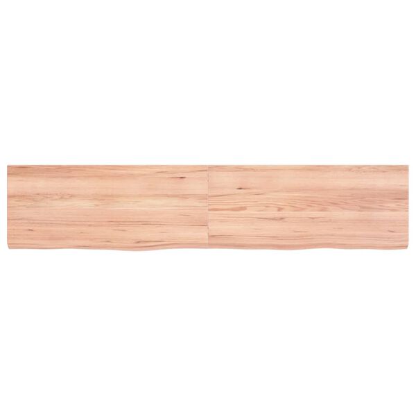 vidaXL Πάγκος Μπάνιου Αν. Καφέ 140x30x(2-4) εκ. Επεξεργ. Μασίφ Ξύλο