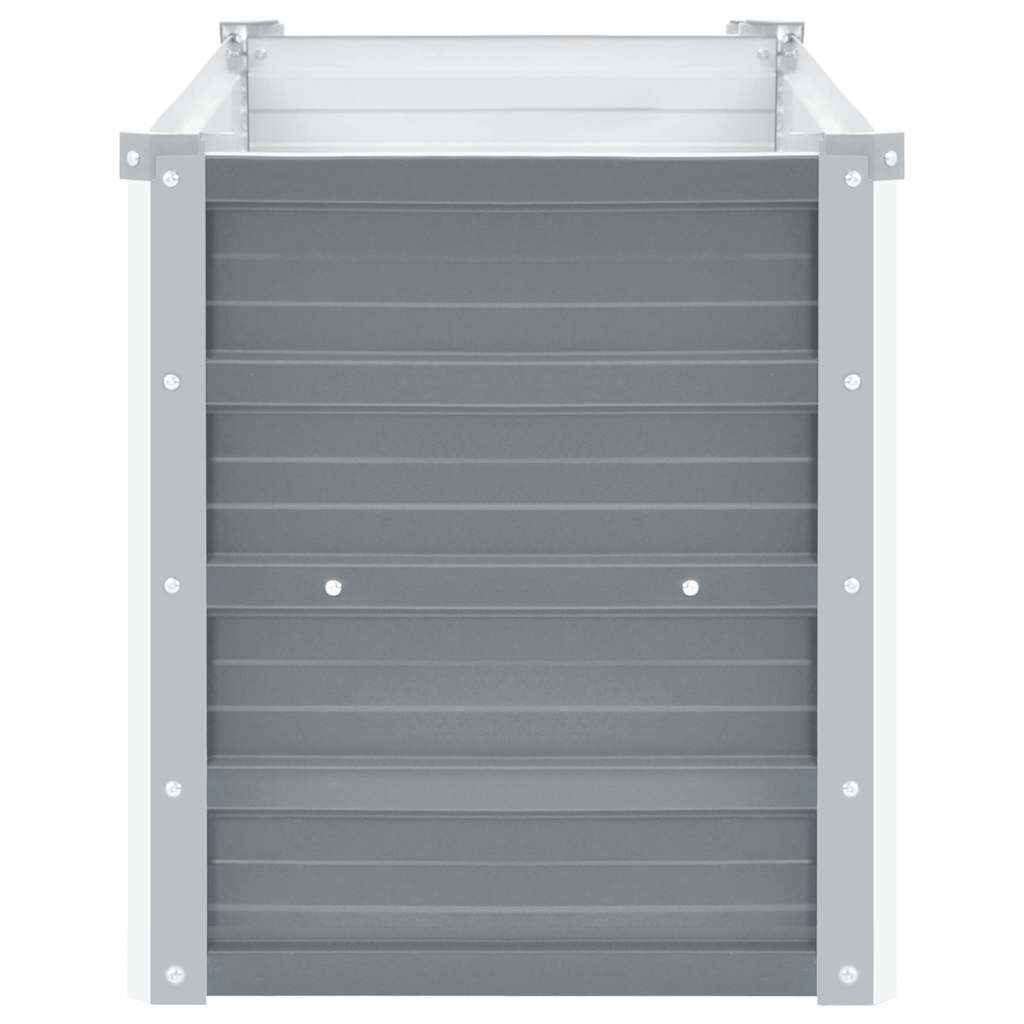 vidaXL Ζαρντινιέρα Υπερυψωμένη Γκρι 100x40x45 εκ. Γαλβανισμ. Χάλυβας