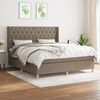 vidaXL &Kappa;&rho;&epsilon;&beta;ά&tau;&iota; Boxspring &mu;&epsilon; &Sigma;&tau;&rho;ώ&mu;&alpha; Taupe 160x200 &epsilon;&kappa;. &Upsilon;&phi;&alpha;&sigma;&mu;ά&tau;&iota;&nu;&omicron;