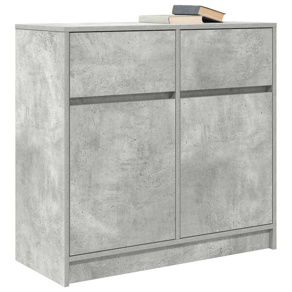 vidaXL Συρταριέρα με Συρτάρια Γκρι Σκυρ. 80x34x76 εκ. από Επεξ. Ξύλο